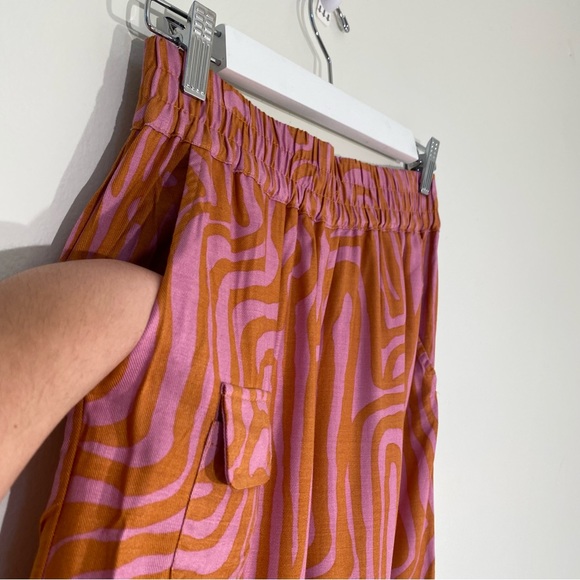 UO Purple Sophie Printed Pull On Pants size XS - Picture 6 of 12
